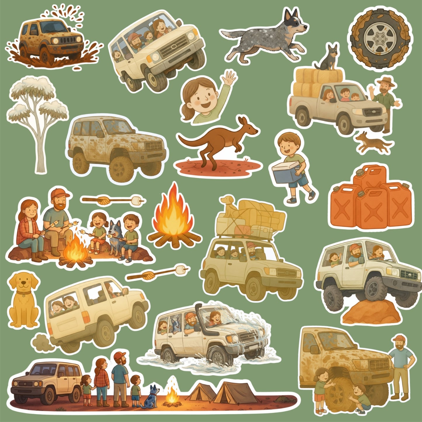 4x4 Adventure Sticker Sheet